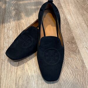Black Suede Tory Burch Leigh Loafer